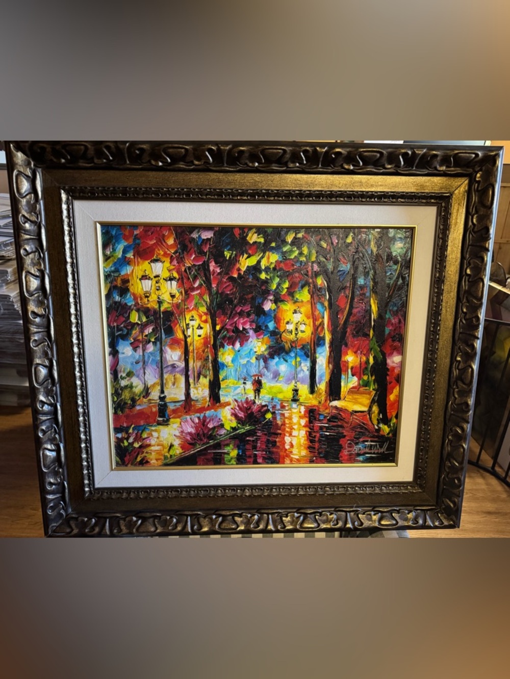 Daniel Wall Lovely Walker Giclee on Canvas, Embellished, Framed